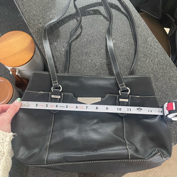 Koltov Black Pebble Leather Purse - Picture 6 of 8